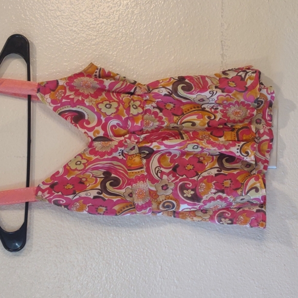 y2k floral Sigrid Olsen flowy tank with bow detail - Picture 8 of 8